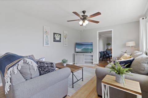 Living room with smart TV