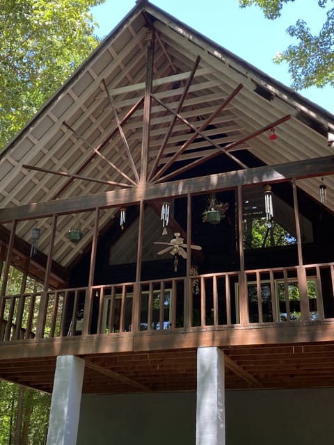 View of the porch facing the lake 