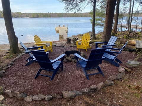fire pit by the lake 