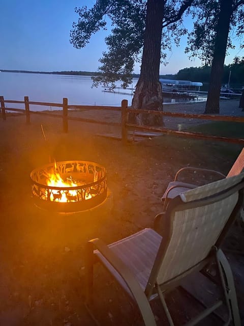 Fish stories are plentiful around the fire pit