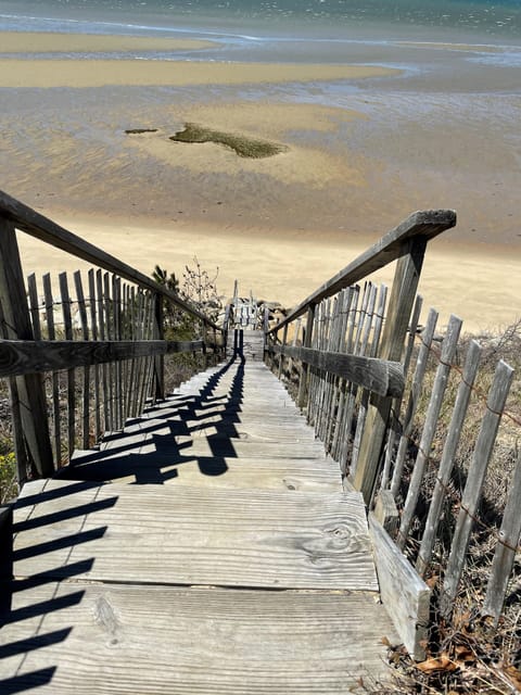 Stairs to bay beach
