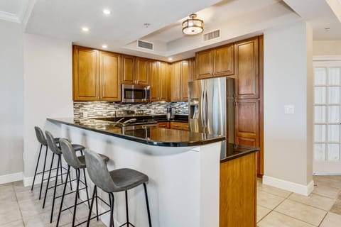 Modern appliances and ample space to prepare family meals