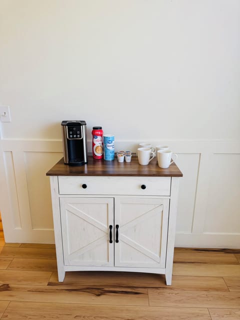 Coffee bar in dining room 