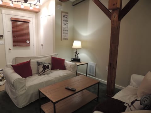 Plenty of room to sit back and enjoy the fire and a movie