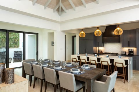 Comfortable dining for 10+, more when you count outdoor options.