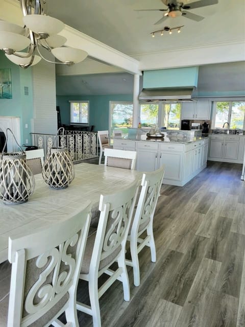 Dining room and kitchen