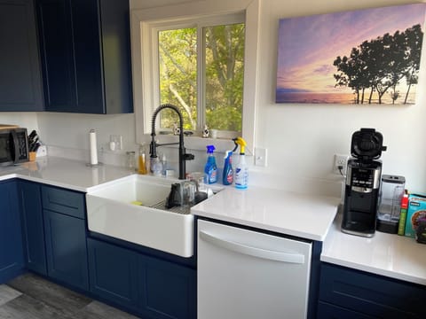 New dishwasher and farmhouse sink