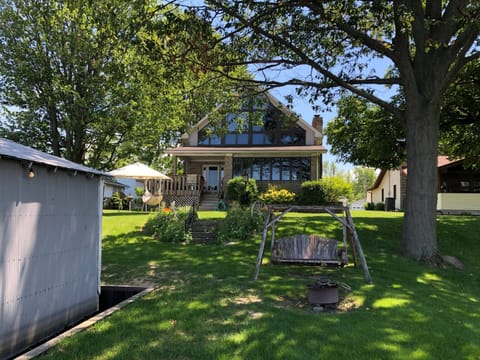 Front of the house overlooking the water