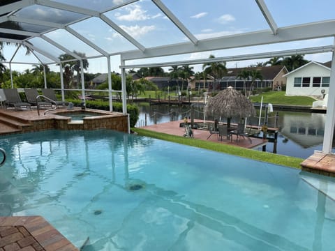 Pool and spa with southern exposure and canal views