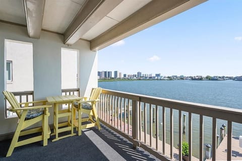 Back patio overlooking the Assawoman Bay