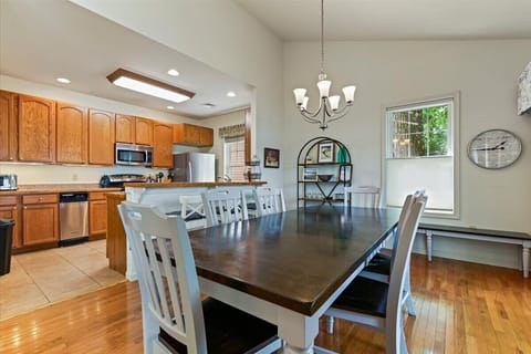 Dining table with seating up to 10