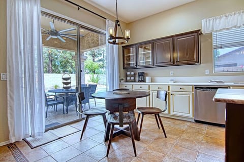 Dining room with views outside