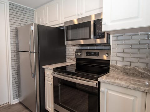 Brand new stainless steel appliances