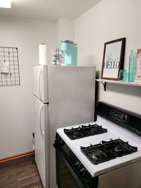 Keurig available with some coffee. Bring your favorite creamer.