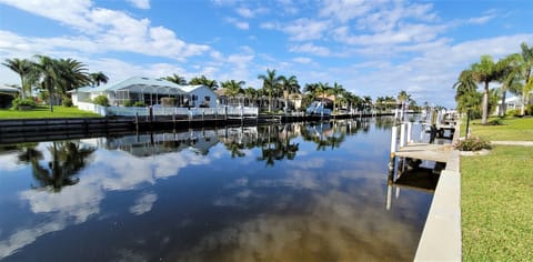 View from the dock in backyard.