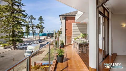 Outdoor dining space overlooking Manly