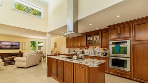 High ceilings and an open floor plan make this large home seem even bigger...
