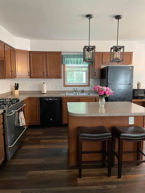 large stocked kitchen 