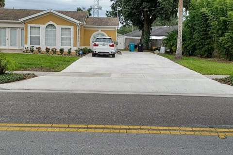 Huge driveway, room  for toys, motorcycles, trailer, designated   parking space.