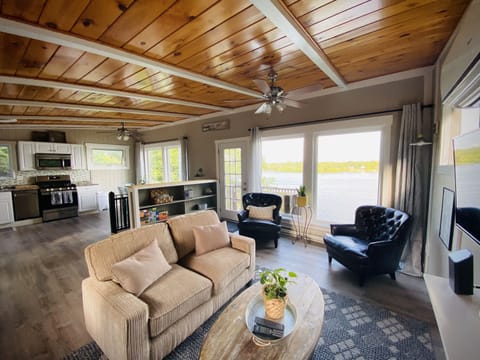 Open living area with plenty of seating and a great view