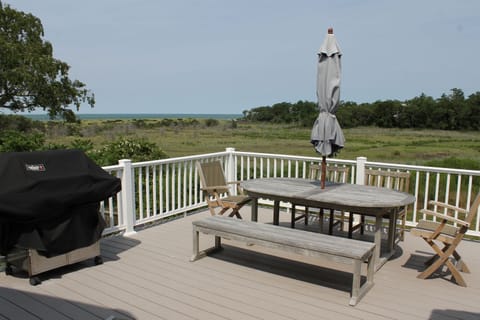 Spacious deck with views