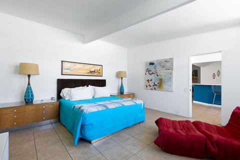 Bedroom features a king bed.