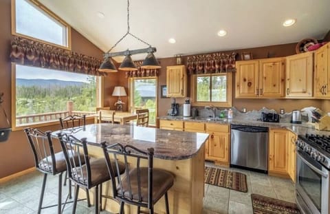 Enjoy the view with a warm cup of coffee while preparing your favorite breakfast