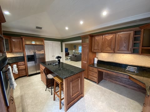 Kitchen with island range 