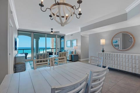 Gorgeous view of the gulf from the living room and dining room