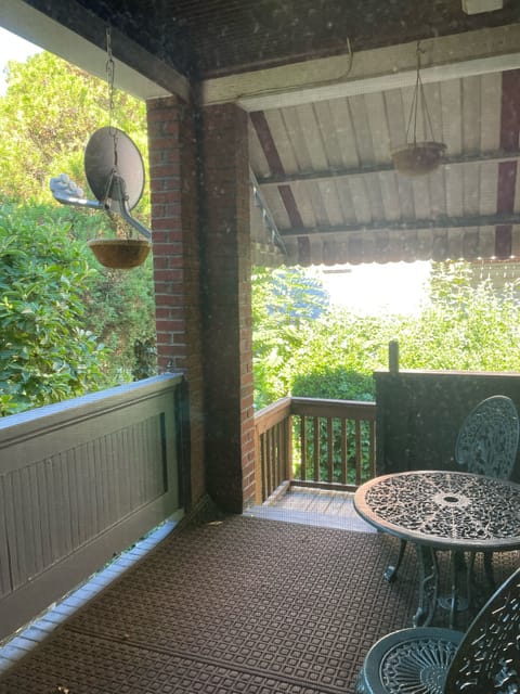 Private porch/deck off of the kitchen