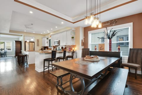 Dining room looking into the kitchen