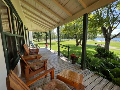 A great porch to watch the boats go by