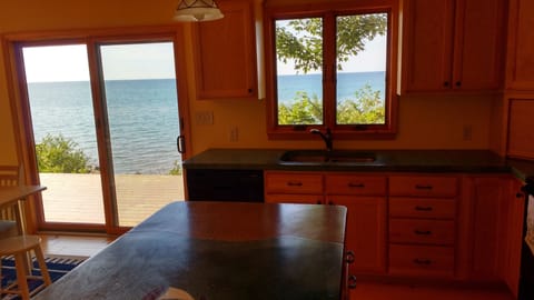 Kitchen with a Lake Michigan view