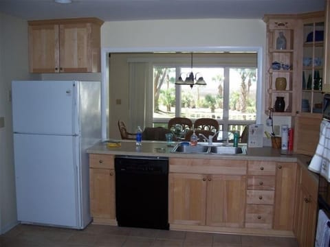 View from kitchen through dining room to the marsh