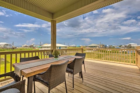 Enjoy a cup of coffee or cold beverage on the patio. Enjoy the sea breeze!