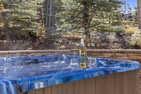 Hot tub located on the back patio