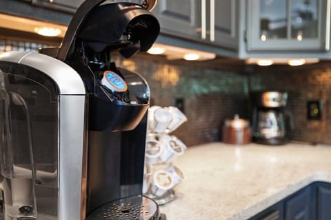 Come morning, our Keurig offer the perfect cup of coffee.