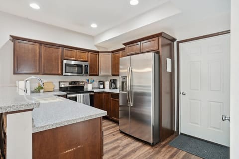 Door off the kitchen leads out to the garage