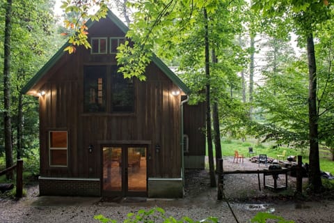 A dusky view of the house