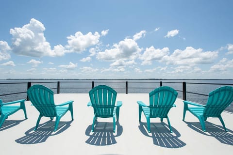 The world looks different from the sun deck at Flirty Flamingo.