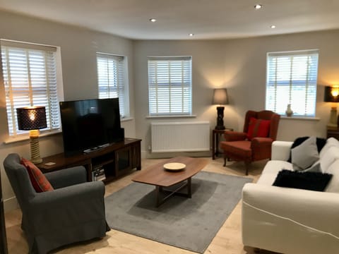 Plenty of comfortable seats and with a 55” smart tv!
