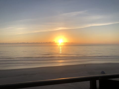 Beautiful sunrise view from large balcony