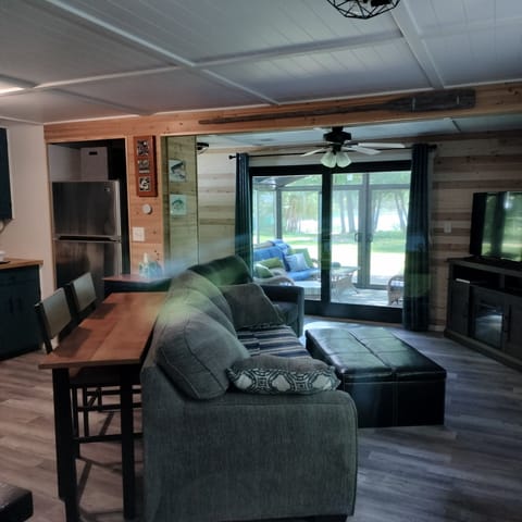 Livingroom and part of kitchen 