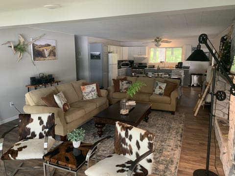 Great room & kitchen all open.