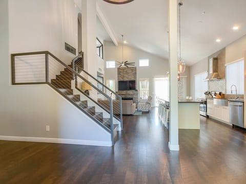 Sky high ceilings and open floor plan!