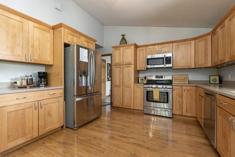 Large kitchen and gas stove