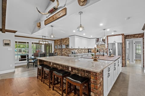 Kitchen island with additional seating