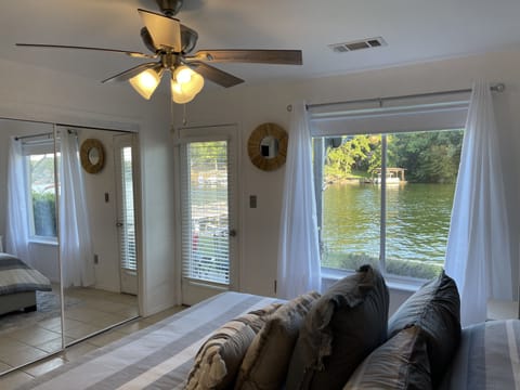 Gorgeous lake views right from bed—master bedroom