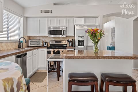 The Kitchen includes a blender, rice cooker, 2 kinds of coffee makers, and more!