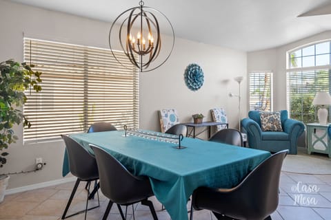 The Dining Room seats 6. The Front Room has a conversation/reading area.